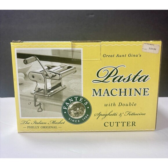 Fante’s Aunt Gina Pasta Machine Maker Double Cutter 12000 Spaghetti Fettuccine - Picture 1 of 7